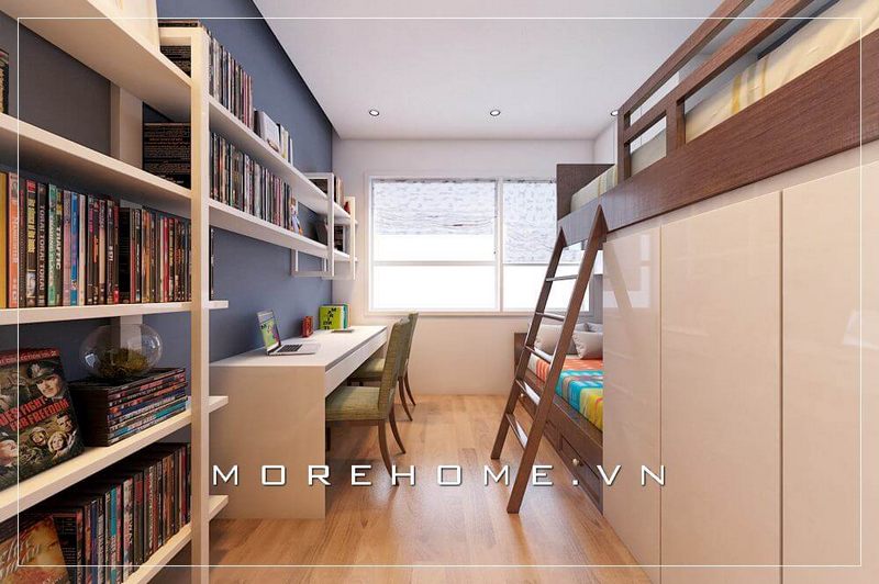 Phòng ngủ có góc học tập